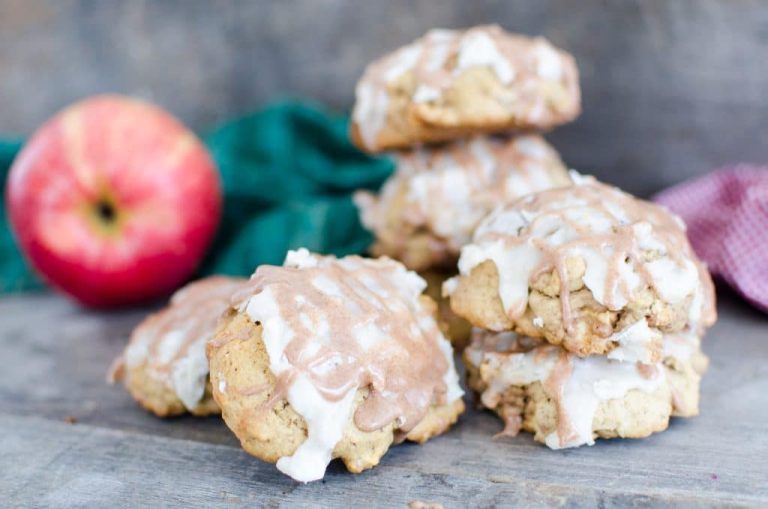 Scratch-Baked Glazed Apple Spice Cookies- This is the perfect early autumn cookie!