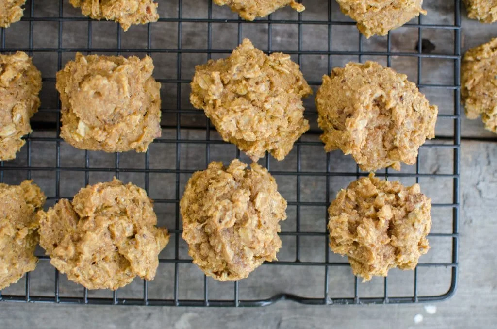 Whole Grain Pumpkin Cookies On a cooling rack