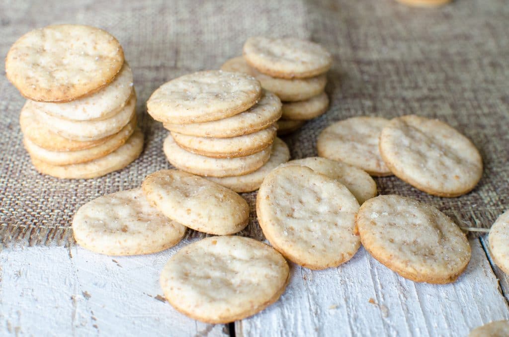 Buttery Sourdough Crackers - These are so flaky and addictive! What a great way to use up extra sourdough starter!