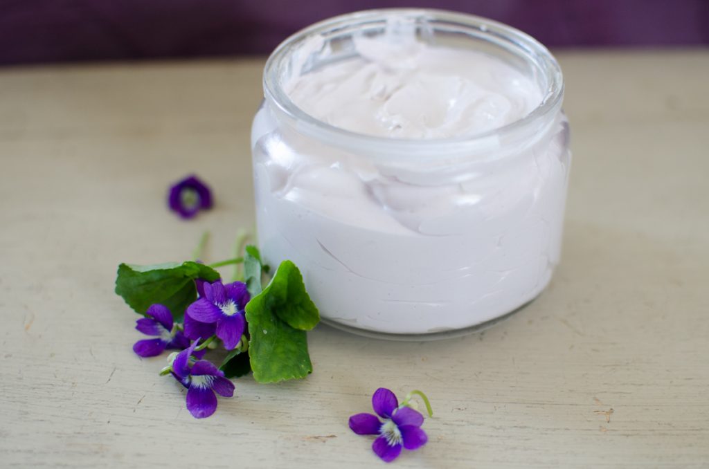 This homemade lotion is the best! It’s naturally moisturizing with real ingredients, including spring violets, instead of a chemicals on the skin. DIY Violet Lotion Tutorial!